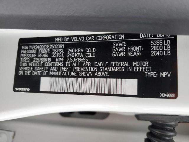 YV4940DZ3E2512381 Volvo XC60