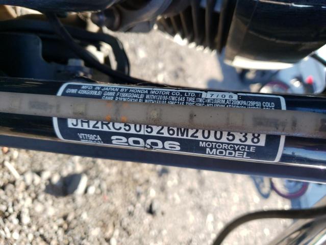 2006 HONDA VT750 CA JH2RC50526M200538