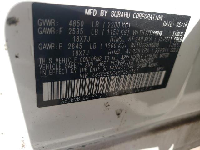 4S4BSENC4K3359741 Subaru Outback 3.6r Limited
