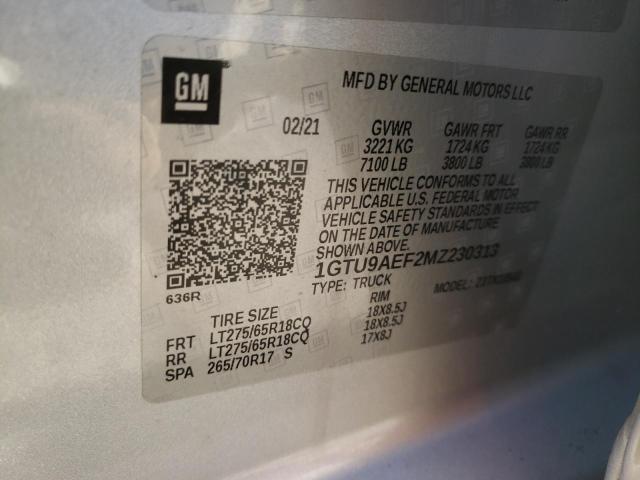 1GTU9AEF2MZ230313 GMC Sierra K1500