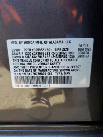 2017 ACURA MDX SPORT - 5FRYD7H72HB001065