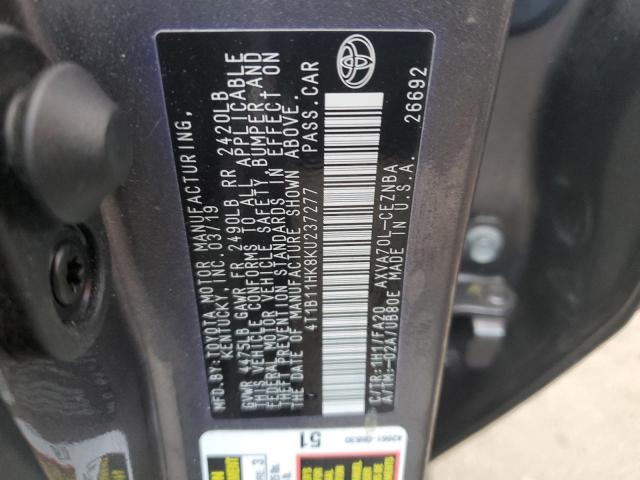 2019 TOYOTA CAMRY L - 4T1B11HK8KU237277