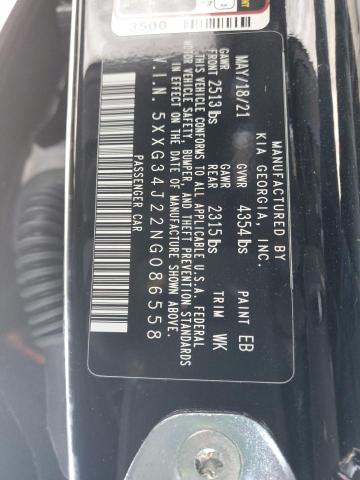 2022 KIA K5 EX - 5XXG34J22NG086558