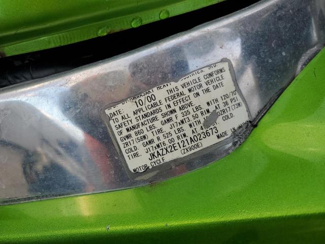 2001 KAWASAKI ZX900 E JKAZX2E121A023673