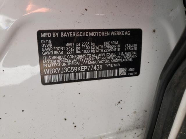 2019 BMW X2 SDRIVE2 WBXYJ3C59KEP77438