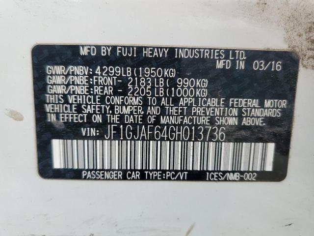 JF1GJAF64GH013736 Subaru Impreza Premium Plus