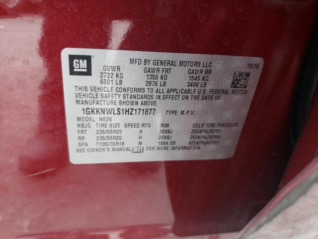 1GKKNWLS1HZ171877 GMC Acadia Slt-2
