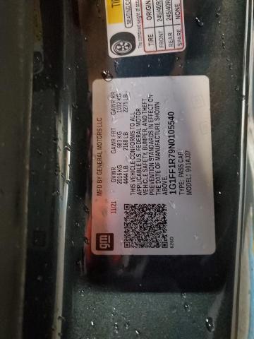 2022 CHEVROLET CAMARO LT1 1G1FF1R79N0105540