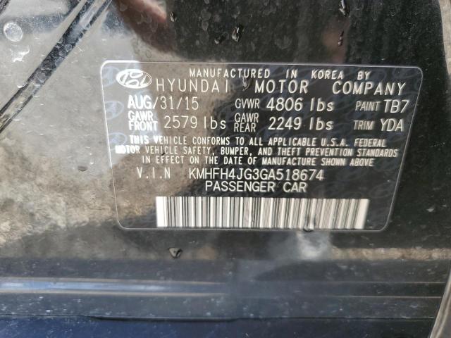 2016 HYUNDAI AZERA LIMI - KMHFH4JG3GA518674