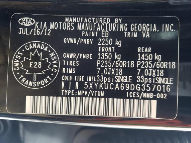5XYKUCA69DG357016 KIA SORENTO EX