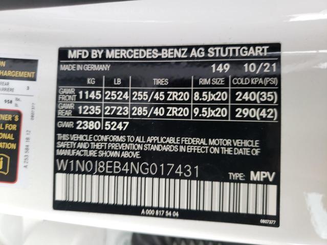 2022 MERCEDES-BENZ GLC COUPE - W1N0J8EB4NG017431