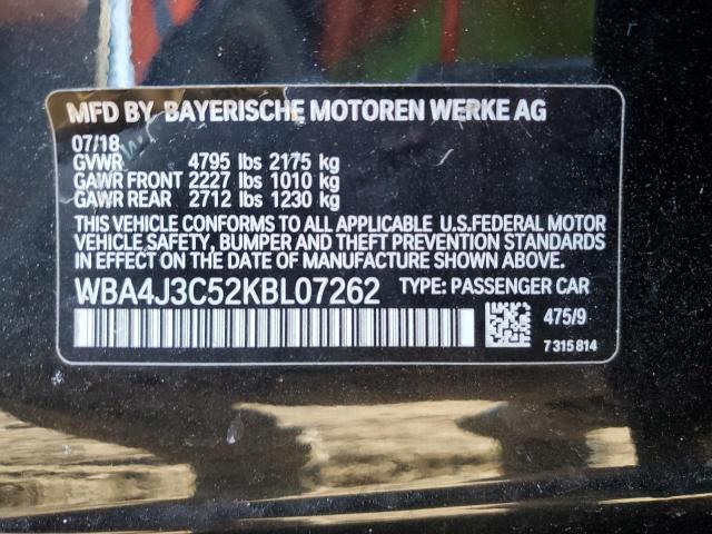2019 BMW 430XI GRAN - WBA4J3C52KBL07262