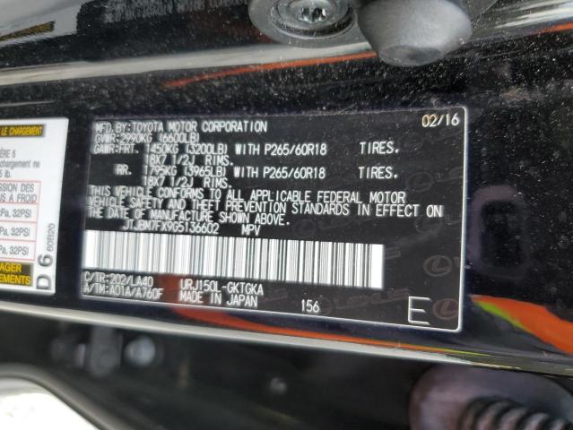 2016 LEXUS GX 460 - JTJBM7FX9G5136602