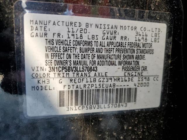 3N1CP5BV3LL570843 Nissan KICKS S