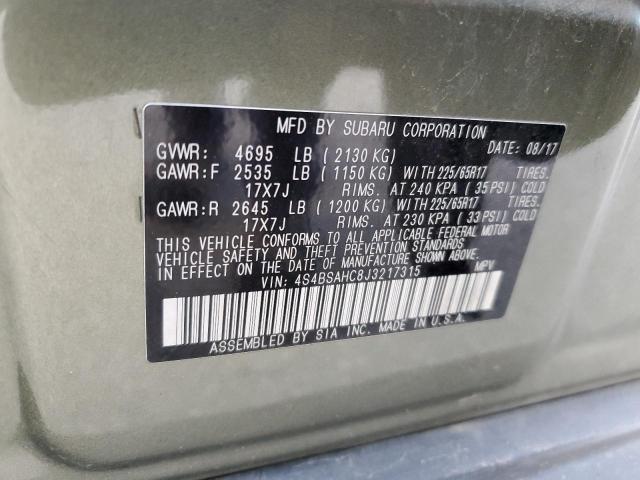 4S4BSAHC8J3217315 Subaru Outback 2.5i Premium