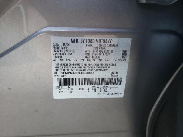2020 FORD EDGE SEL - 2FMPK3J95LBB30555