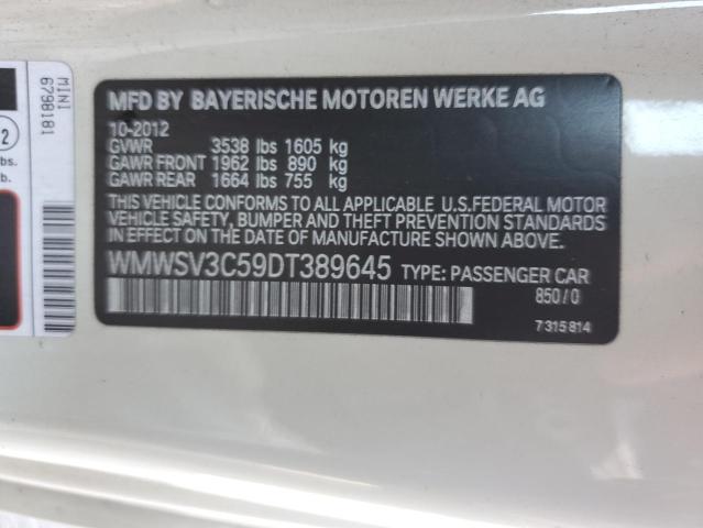 WMWSV3C59DT389645 Mini COOPER S