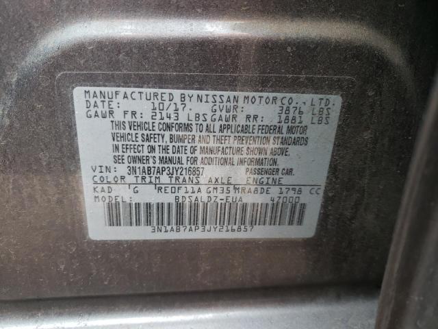 2018 NISSAN SENTRA S - 3N1AB7AP3JY216857