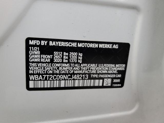 2022 BMW 740 I - WBA7T2C09NCJ48213