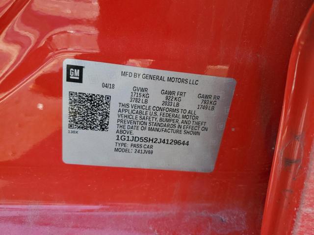 2018 CHEVROLET SONIC LT - 1G1JD5SH2J4129644