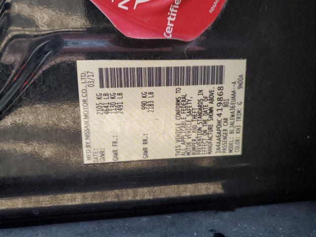 2017 NISSAN MAXIMA 3.5 - 1N4AA6AP0HC419868