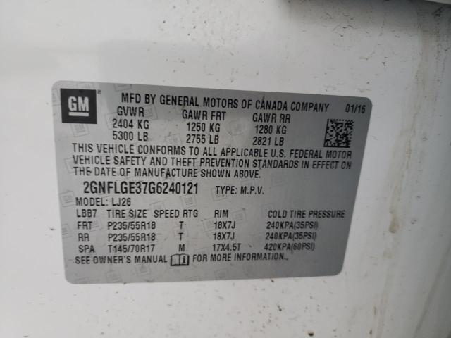 2016 CHEVROLET EQUINOX L - 2GNFLGE37G6240121