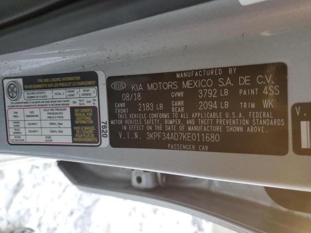 2019 KIA FORTE GT L - 3KPF34AD7KE011680