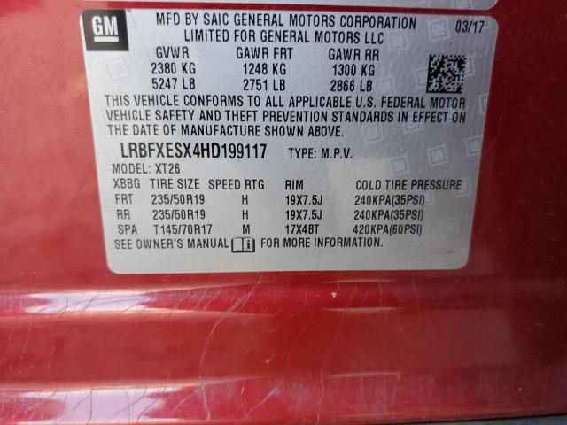 2017 BUICK ENVISION P - LRBFXESX4HD199117