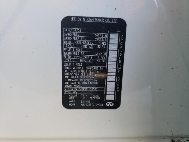 2021 INFINITI QX50 LUXE 3PCAJ5BB3MF122582