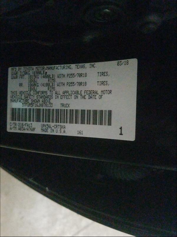2018 TOYOTA TUNDRA DOU 5TFUM5F16JX078133