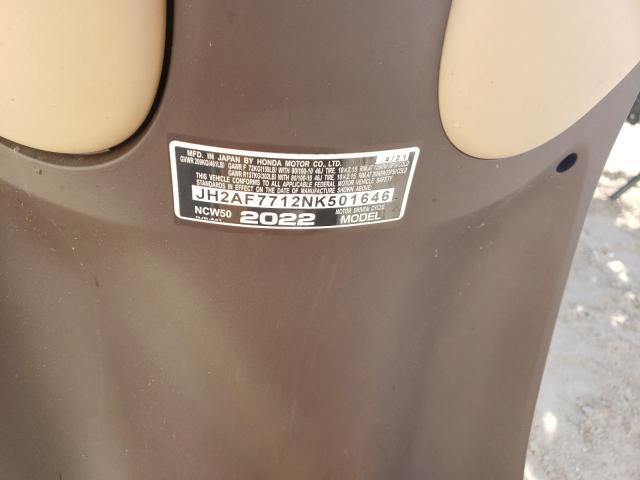 2022 HONDA NCW50 JH2AF7712NK501646
