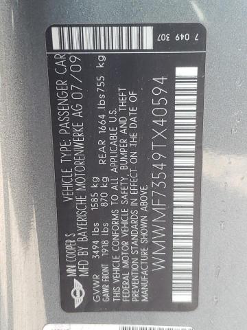 WMWMF73549TX40594 Mini COOPER S