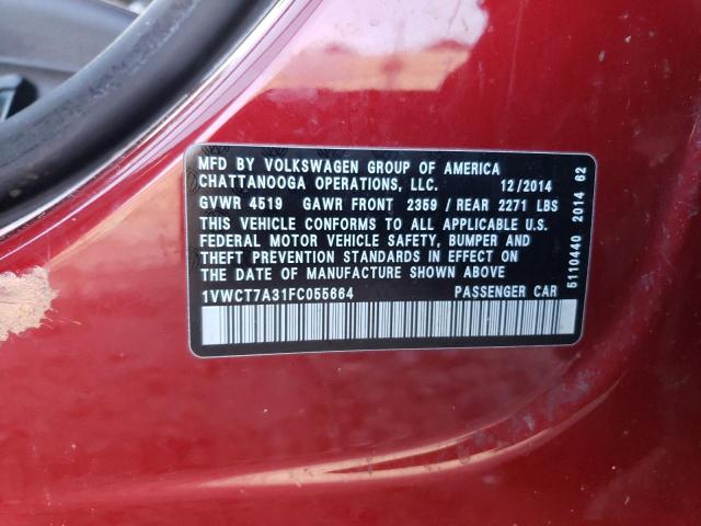 2015 VOLKSWAGEN PASSAT SEL - 1VWCT7A31FC055664