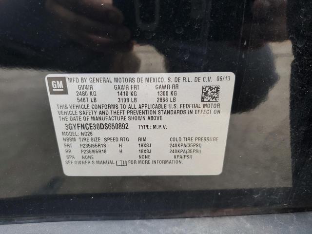 3GYFNCE30DS650892 Cadillac Srx Luxury Collection