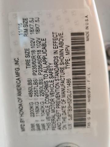 2016 ACURA RDX TECHNO - 5J8TB3H52GL011486