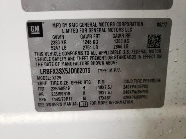 2018 BUICK ENVISION P - LRBFX3SX5JD002076