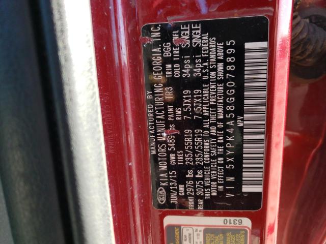 2016 KIA SORENTO - 5XYPK4A58GG078895