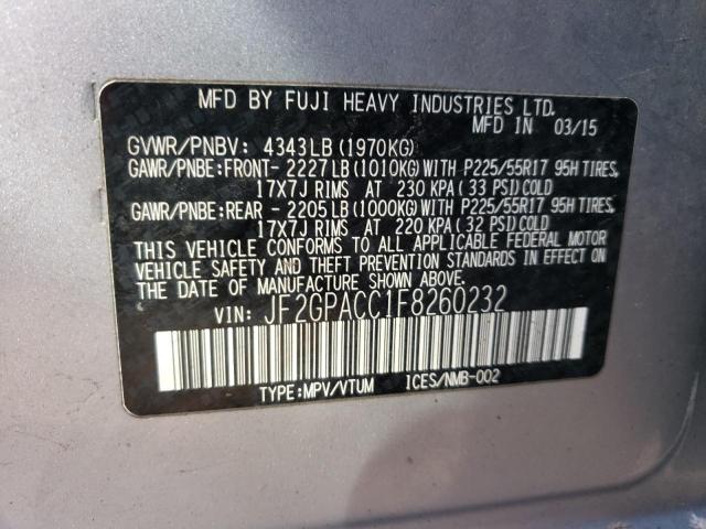 JF2GPACC1F8260232 Subaru Xv Crosstrek 2.0 Premium