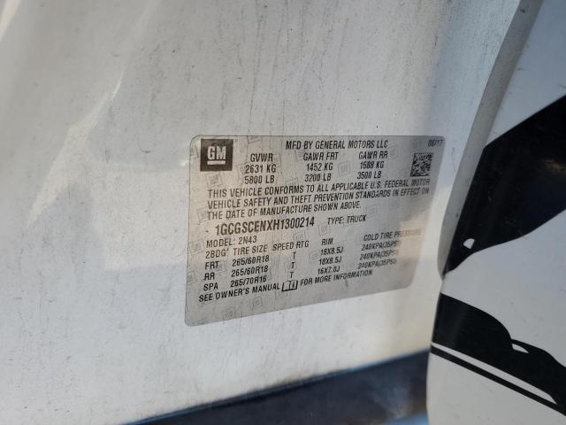 2017 CHEVROLET  COLORADO 1GCGSCENXH1300214