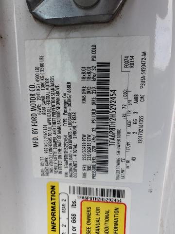 2017 FORD MUSTANG - 1FA6P8TH2H5292454