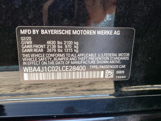 2020 BMW 430I GRAN - WBA4J1C02LCE28400