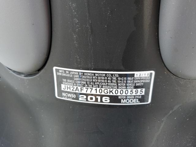 2016 HONDA NCW50 JH2AF7710GK000595