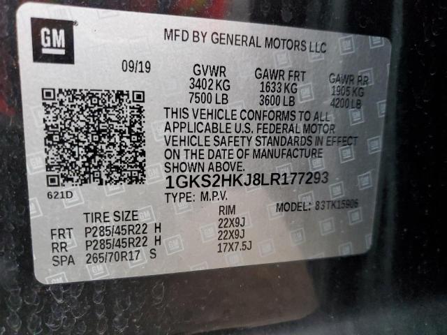 1GKS2HKJ8LR177293 GMC YUKON XL DENALI