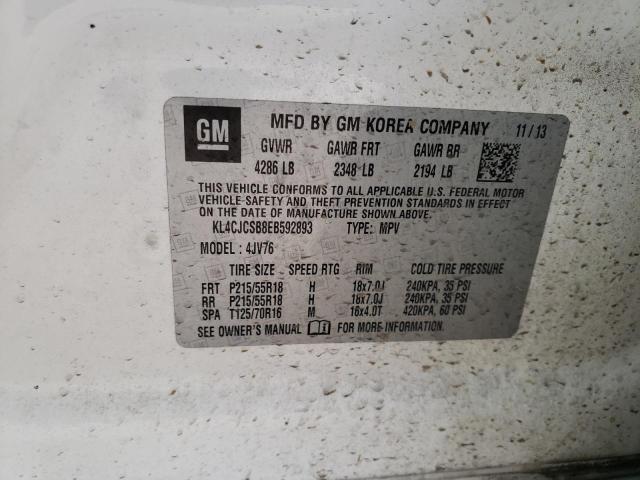KL4CJCSB8EB592893 Buick Encore
