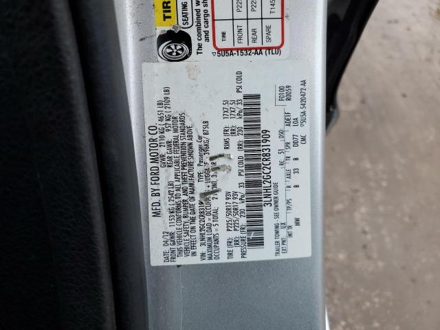 3LNHL2GC2CR831909 Lincoln MKZ
