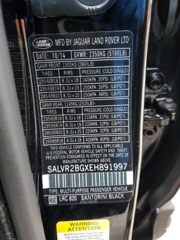 SALVR2BGXEH891997 Land Rover Range Rover Evoque Pure Premium