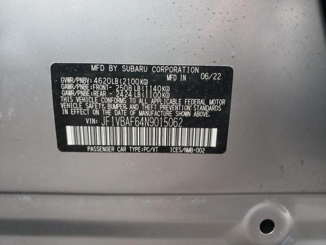 JF1VBAF64N9015062 Subaru Wrx Premium