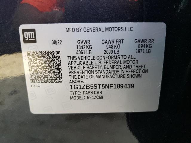 2022 CHEVROLET MALIBU LS - 1G1ZB5ST5NF189439