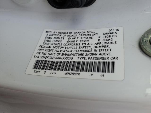 2016 HONDA CIVIC - 2HGFC3B90GH356079