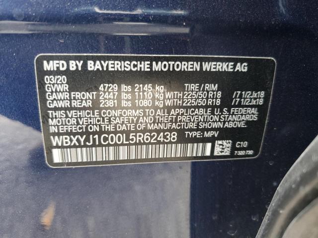 2020 BMW X2 XDRIVE2 - WBXYJ1C00L5R62438